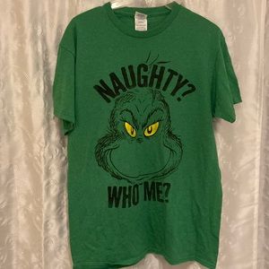 Dr. Seuss The Grinch “Naughty, Who Me?” T-Shirt Adult Size Medium 🔥
